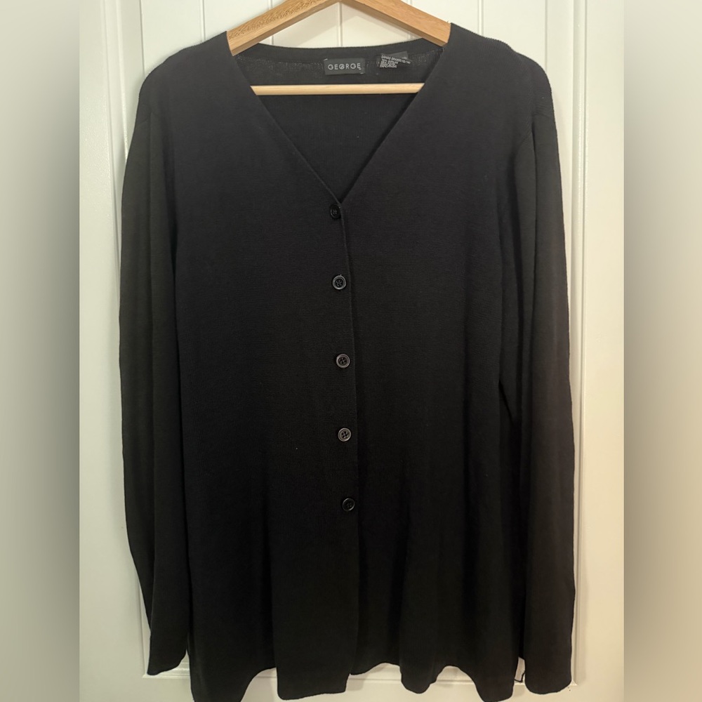 George Women's Black Button-Up Cardigan